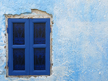 Blaues Fenster